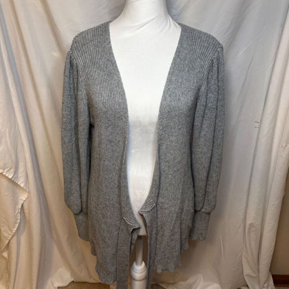 Kirundo Gray Comfy Knit Cardigan Sweater Womens Long Sleeve Open Front Stylish